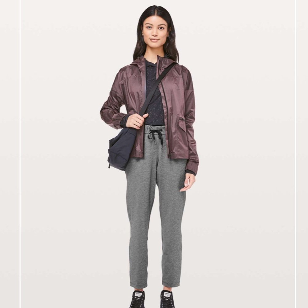 Lululemon On The Fly Pant *27"‎ Heathered Black size 8